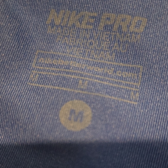 Nike Pro Women's Athletic Shorts in Blue and Black - Picture 2 of 2
